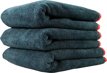 Chemical Guys MIC_508_03 Premium Red Line Microfiber Towel, Navy (16" x 16")