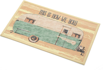 Stephan Roberts Rubber Door Eco-Friendly Decorative Floor Mat, 18" x 30", How We Roll