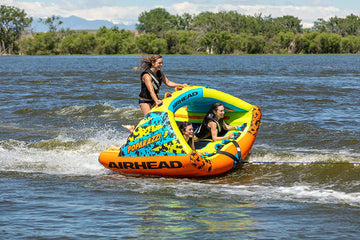 Airhead AHPZ-1750 Poparazzi 3 Person Inflatable Towable Water Lake Boating Tube
