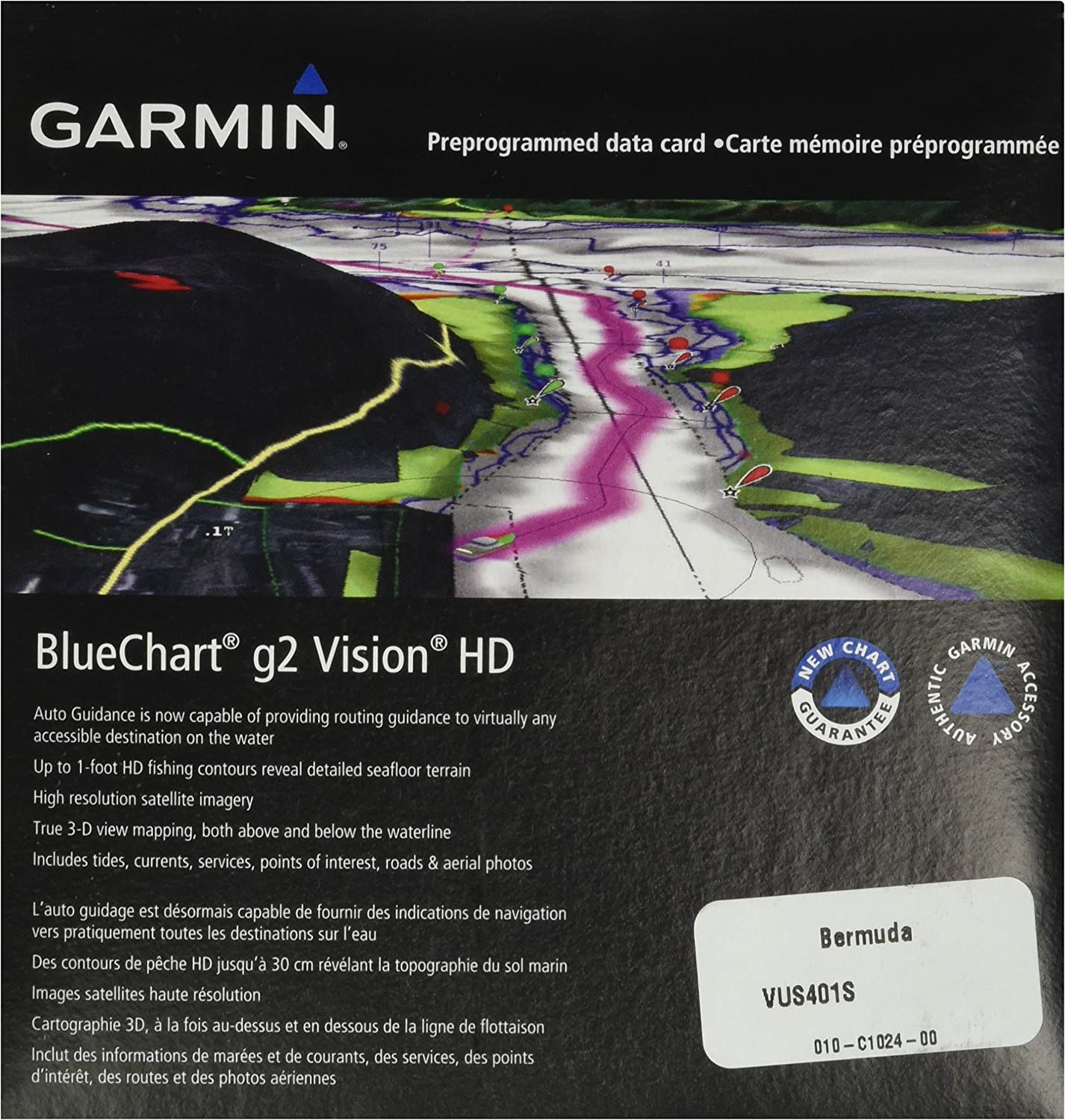 Garmin BlueChart g2 Vision Bermuda Saltwater Map microSD Card