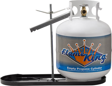 Flame King Dual RV Propane Tank Cylinder Rack for RVs and Trailers for 20lb Tanks - KT20MNT (Tanks not Included), Black 20LB Rack