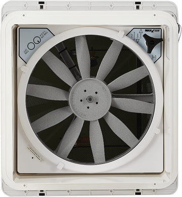 Maxxair 00A04401K Smoke Roof Top MaxxFan with Mounting Tabs