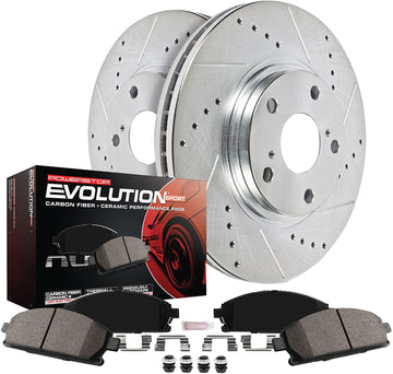 Power Stop K6026 Front Z23 Evolution Kit with Drilled/Slotted Rotors and Ceramic Brake Pads
