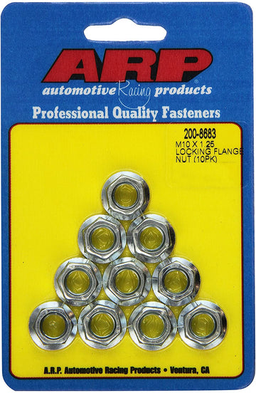 ARP 200-8683 M10 x 1.25 Locking Flange Nut - 10 Piece