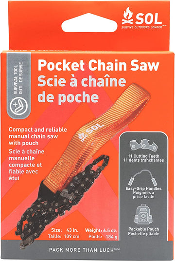 S.O.L. Survive Outdoors Longer Pocket Chain Saw with Carry Case, one Color, One Size