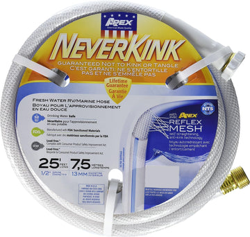 Teknor Apex 1108899 1/2" x 25' RV/Marine Neverkink Hose
