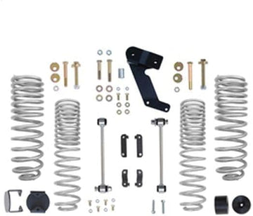Rubicon Express RE7141P Progressive Coil Lift Kit 2.5 in. Lift Incl. Progressive Coils Bump Stops Rear Track Bar Bracket Sway Bar End Links Progressive Coil Lift Kit