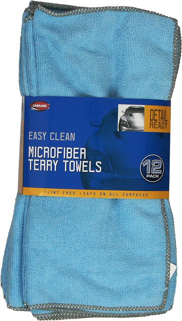 Carrand 45067 Microfiber Terry Towel, 12 Pack
