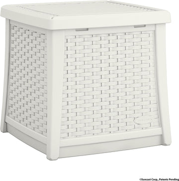 Suncast Elements® End Table with Storage, White