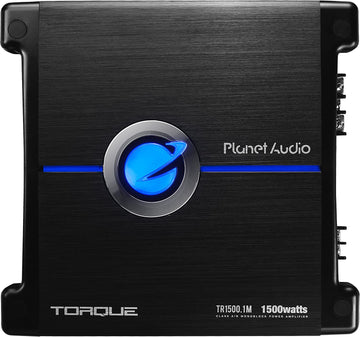 Planet Audio TR1500.1M Torque 1500 Watt, 2 Ohm Stable Class A/B, Monoblock, Mosfet Car Amplifier with Remote Subwoofer Control 1500 Watt Monoblock