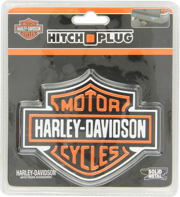 Plasticolor 2216 Harley-Davidson Full-Color Aluminum Hitch Plug , Brushed Chrome