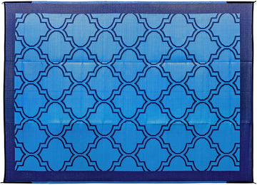 Camco 42856 9'X12' Leisure Mat Lattice Blue 9' x 12' Blue Lattice