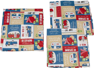 Lippert 2022107835 3 Pc Picnic Table Cover Set - Patchwork Print
