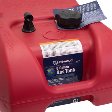 attwood 8806LP2 EPA and CARB Certified 6-Gallon Portable Marine Boat Fuel Tank 0 No Gauge