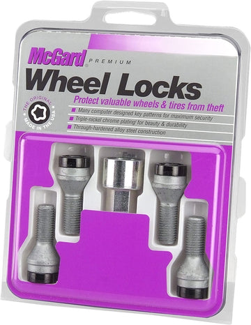 McGard 27326 Chrome/Black Bolt Style Cone Seat Wheel Lock Set